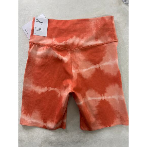 New Nike One Luxe Dri-FIT 7" Printed Coral Training Shorts Small 4/ 6 Activewear - Picture 2 of 8